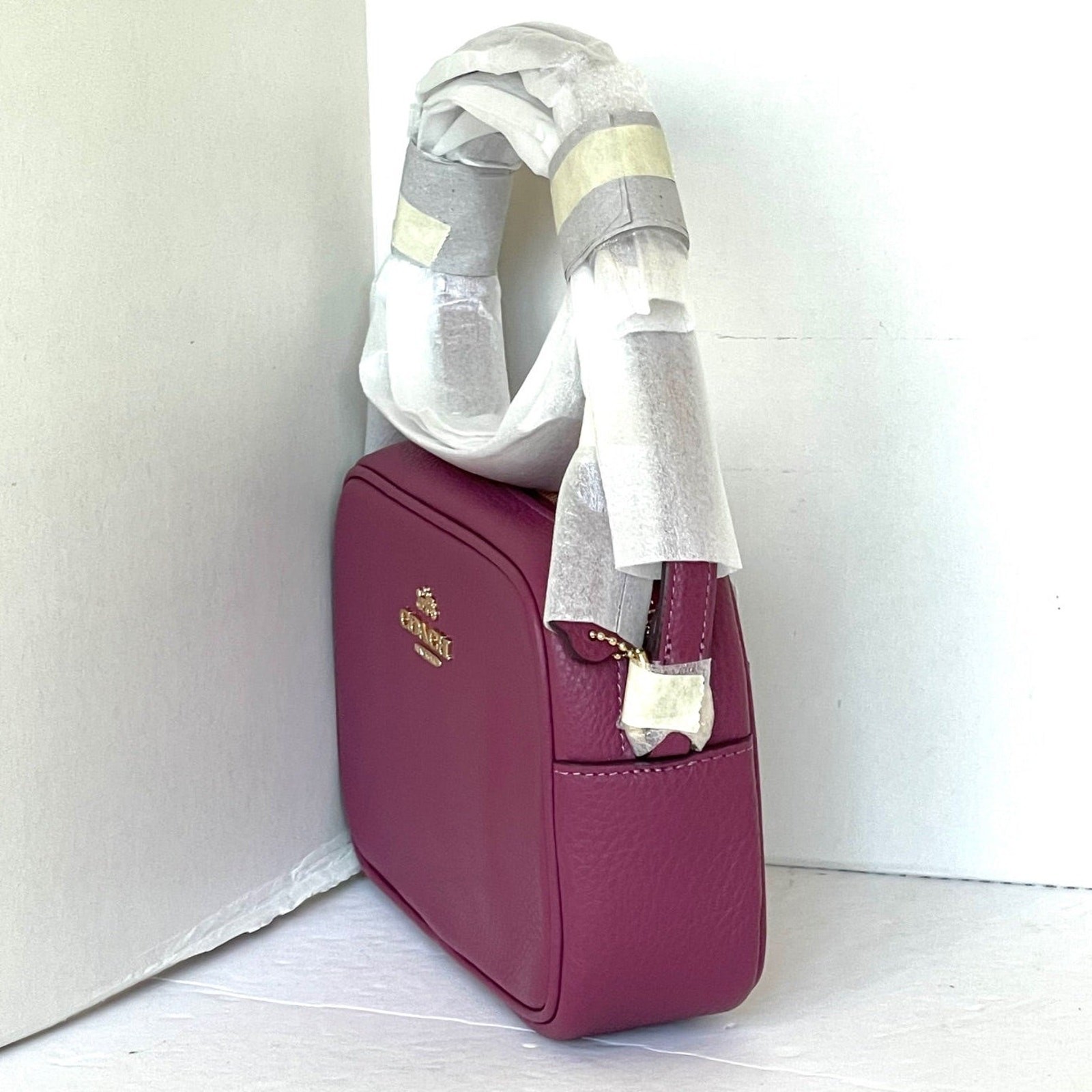 Coach Mini Jamie Camera Bag CQ875 Pink Pebble Leather Crossbody ORGPKG