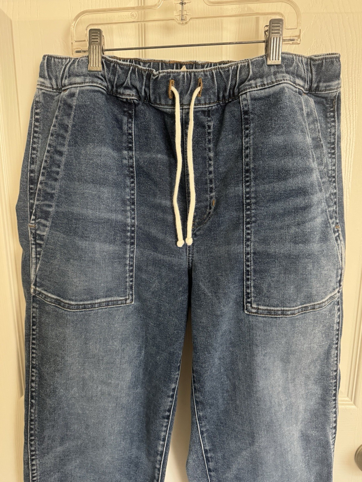 Madewell Pull On Straight Jeans Womens Small High Rise Stretch Dark Wash Denim
