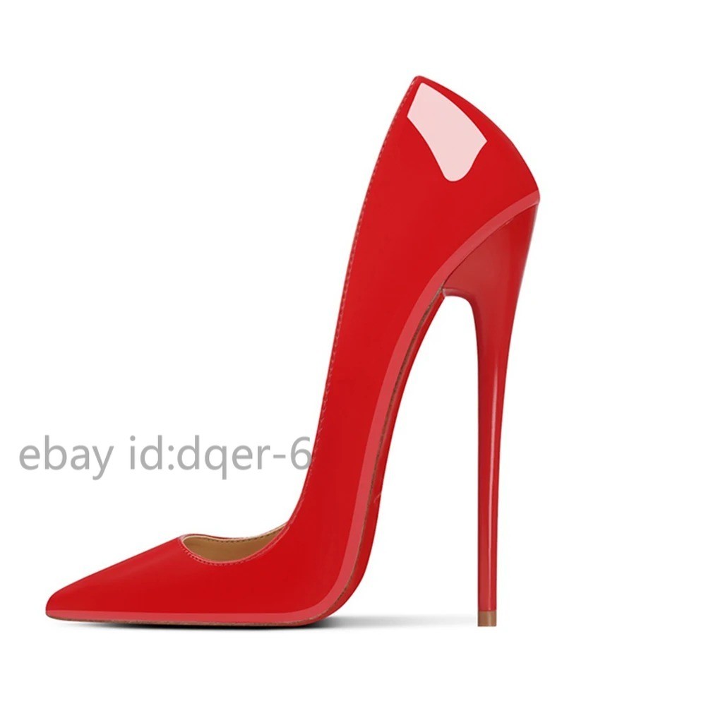 Customize 16CM Extreme High Heels Black Patent Pointed Toe Unisex Design Man