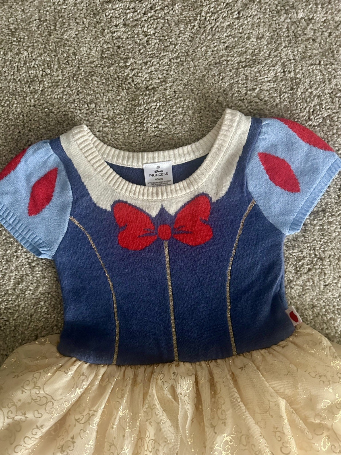 Disney Princess Snow White Costume Knit Sweater Top Tutu Skirt Dress 5T