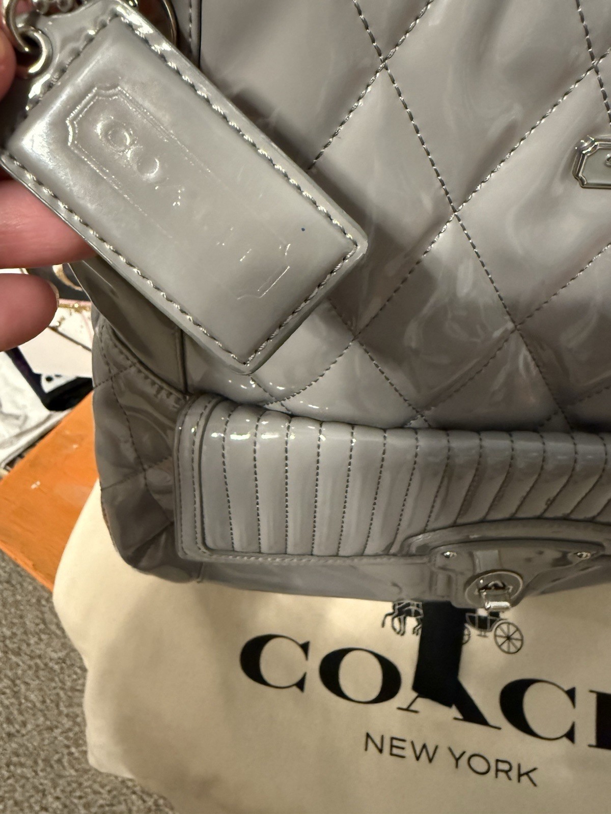 Coach Poppy Liquid Gloss 2 Way Bag with Dustbag