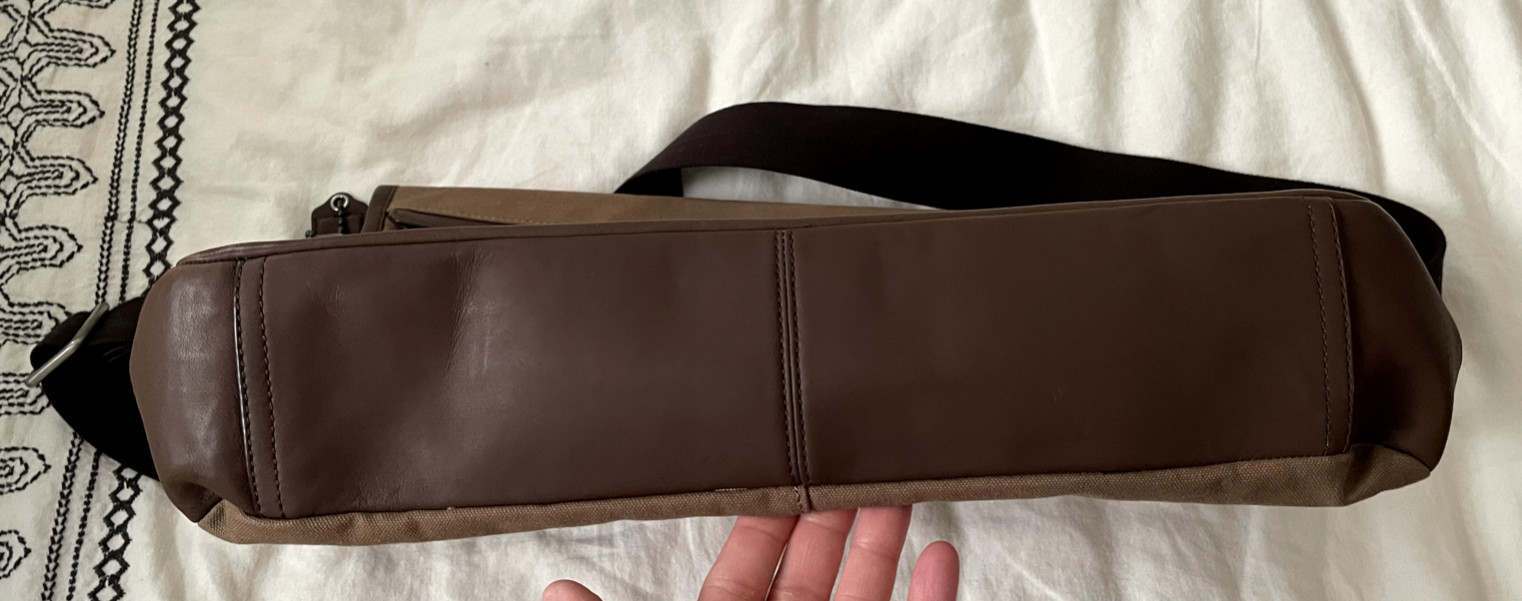 COACH Camden Canvas Brown Canvas Messenger Bag 70829-NICE