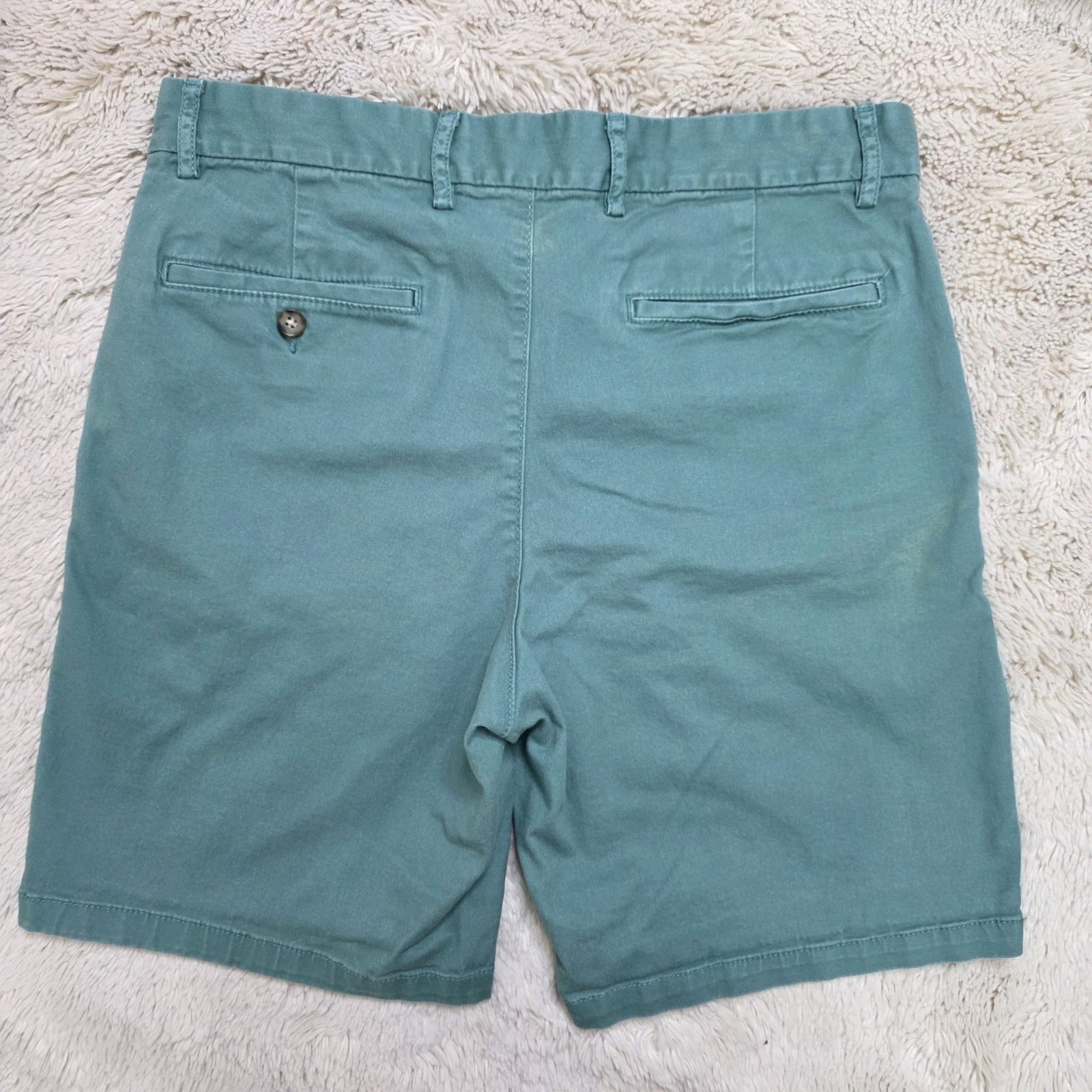 Old Navy Slim Built-In Flex Rotation Chino Shorts Mens 34 Teal Green 8″
