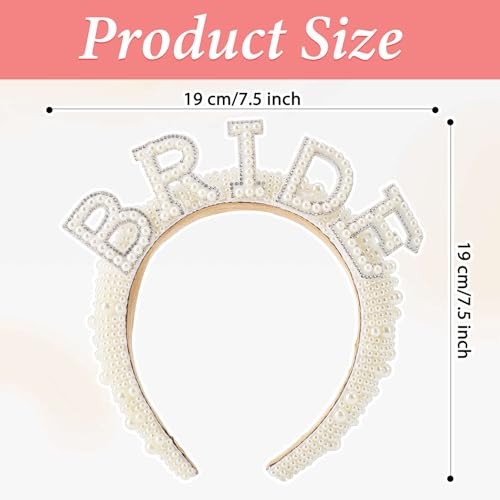 Elegant Pearl Bride Headband Bride To Be Headband with Exquisite Pearls Bridal