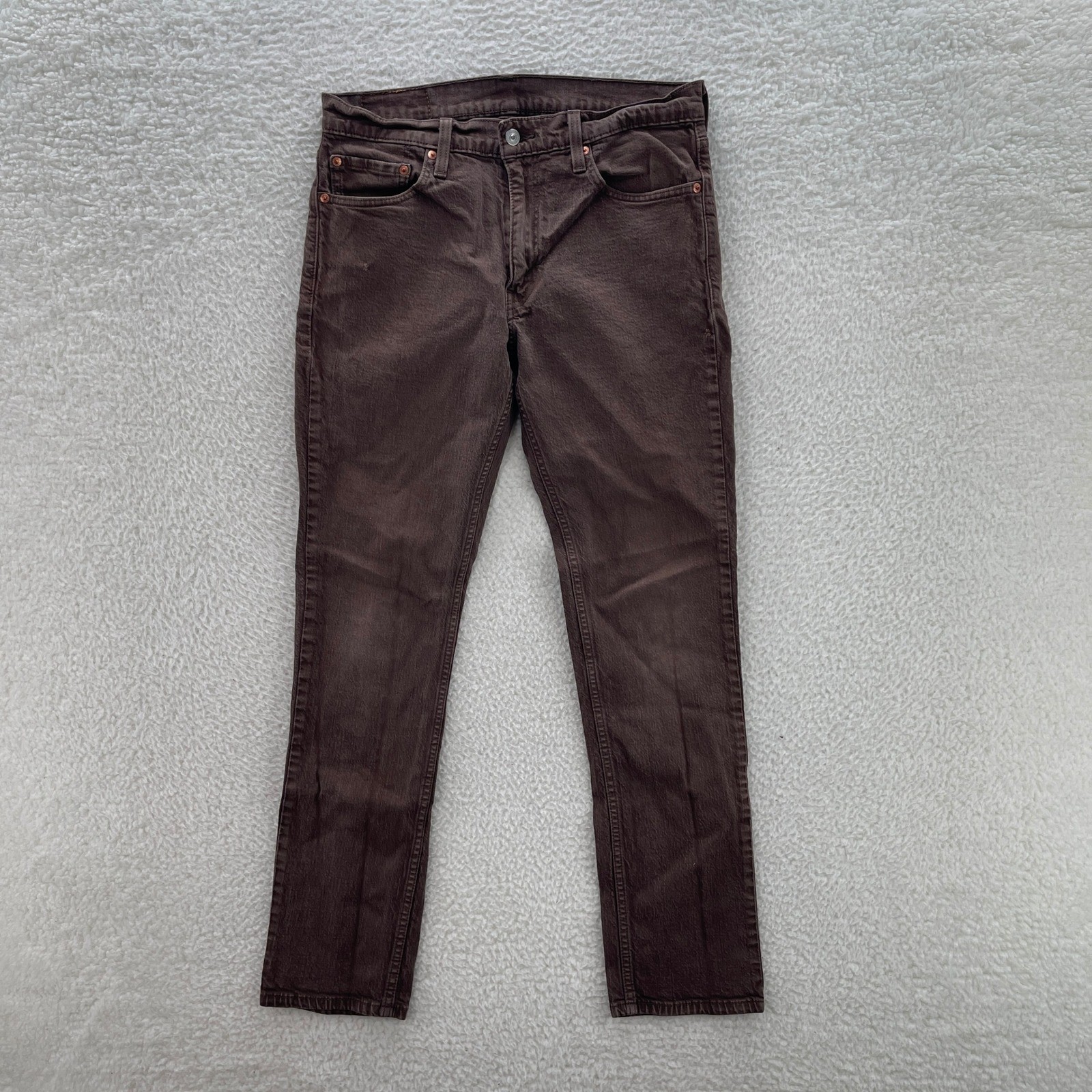 Levis 511 Jeans Mens 32×32 Brown Slim Denim Stretch Preppy Casual Office