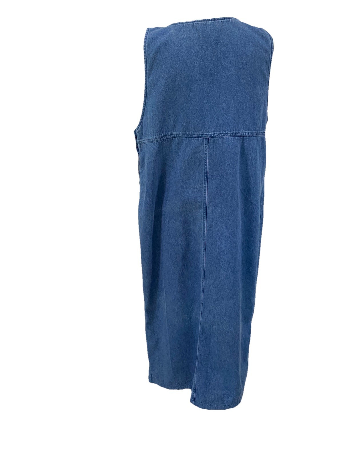 Blue J denim Ladie’s L dress jumper midi side buttons pockets