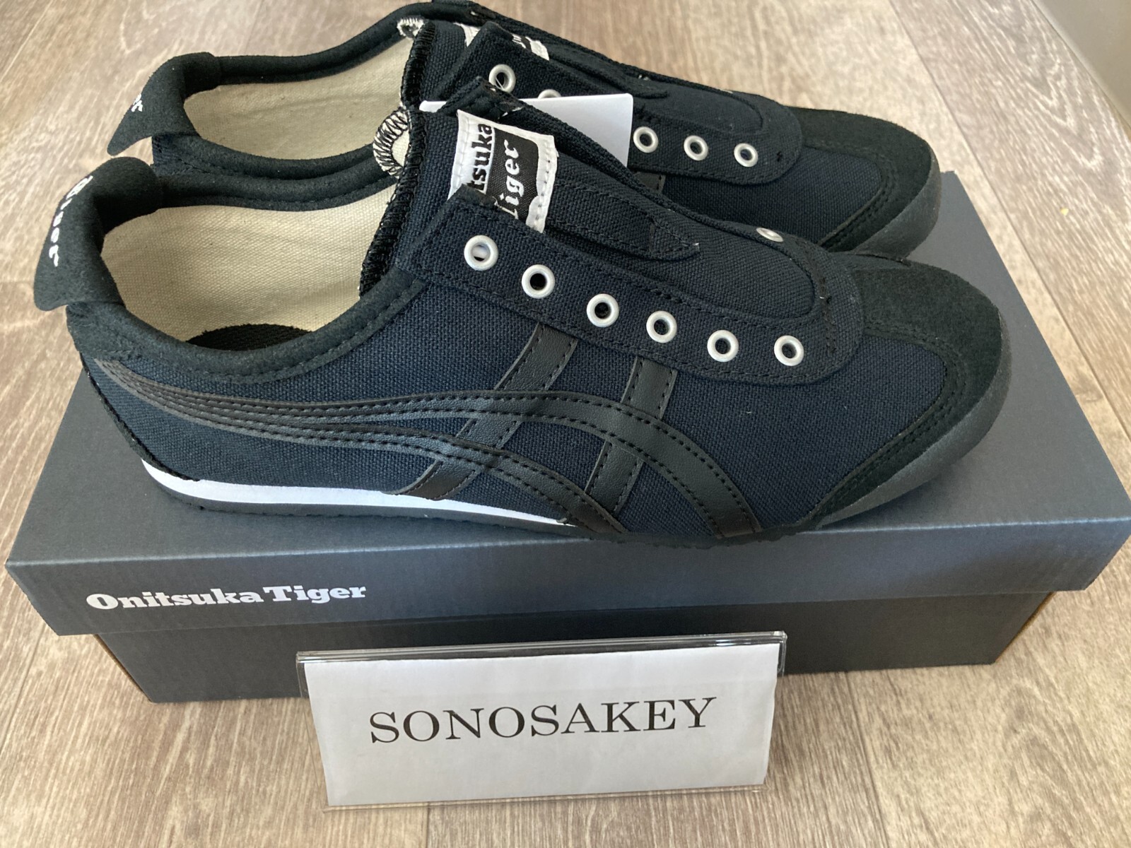 Onitsuka Tiger MEXICO 66 SLIP-ON 1183A360 002 BLACK/BLACK New in Box from Japan