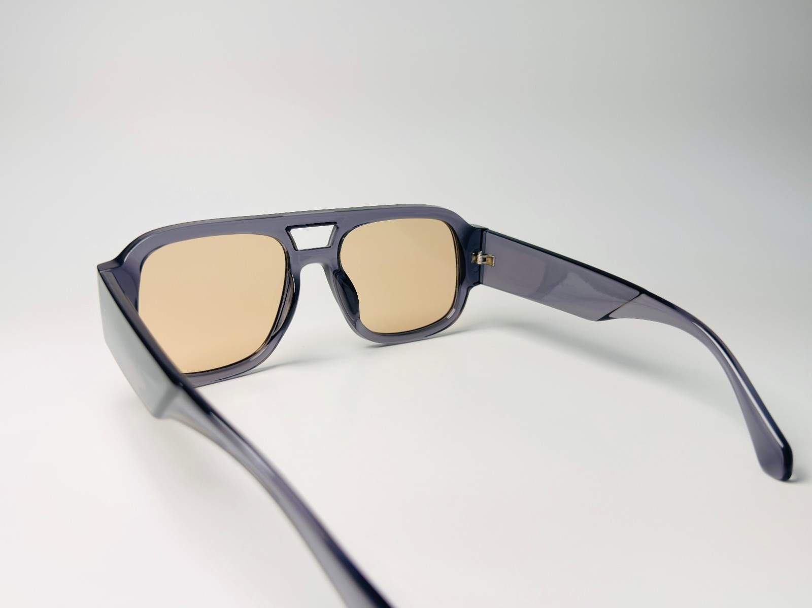 Black Oversized Square Sunglasses Champagne Lens Retro Shades for Women Men