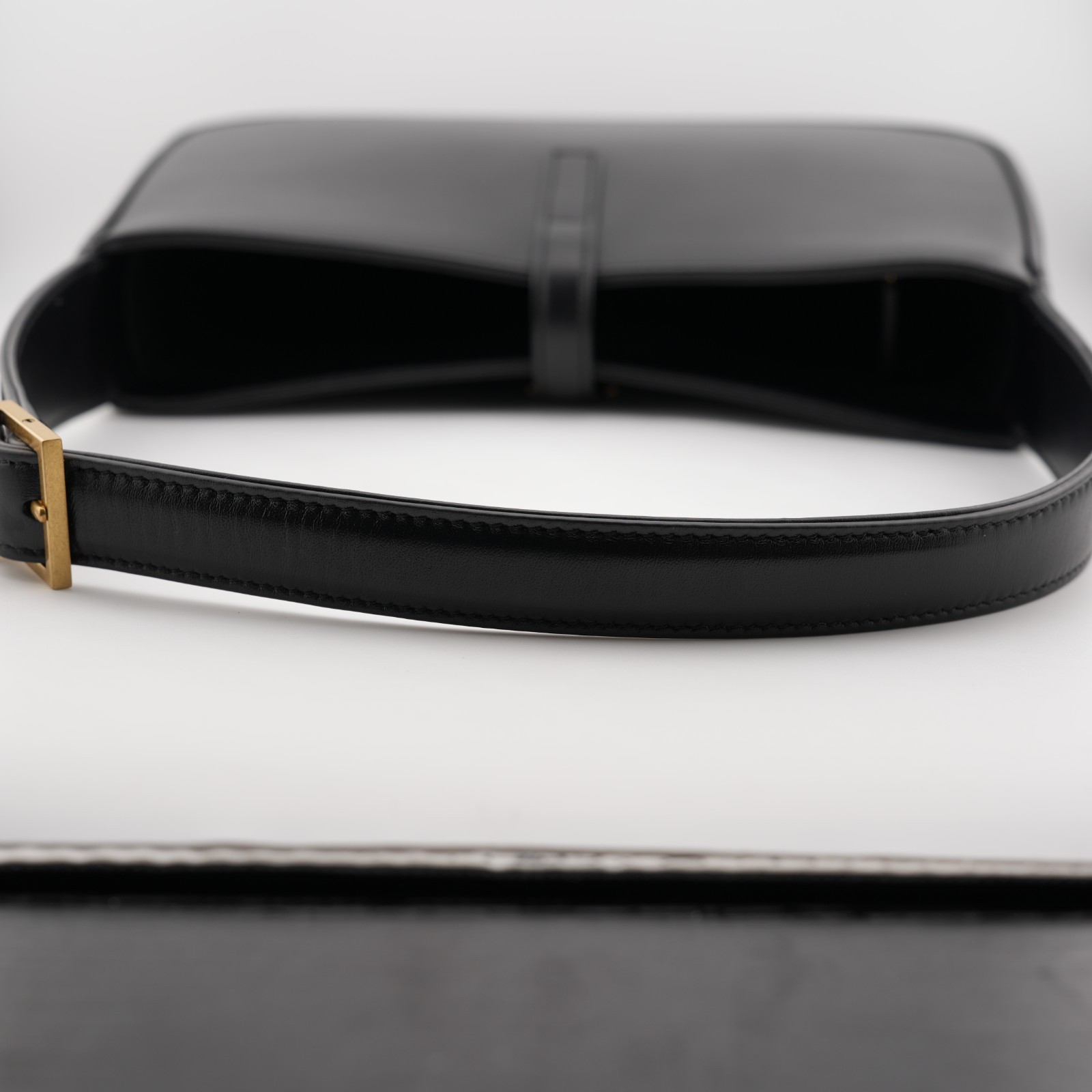 Saint Laurent YSL Le 5 à 7 Black Leather Shoulder Bag