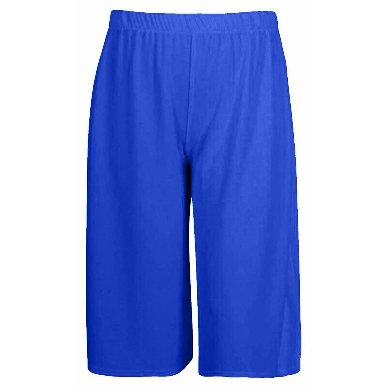 Womens 3/4 Palazzo Trousers Ladies Elasticated Stretch Wide Leg Shorts 8-26
