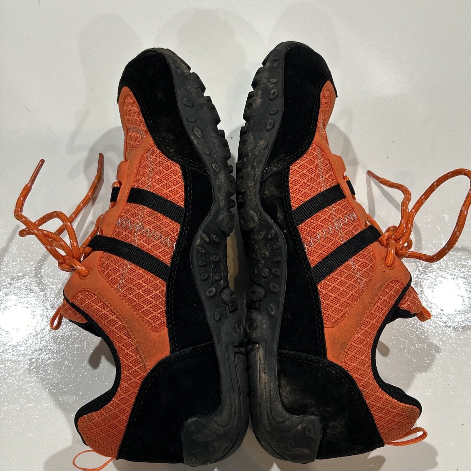 KnixMax Unisex Orange Low Top Hiking Trail Walking Trek Shoes 41 Men 8 Women 9.5