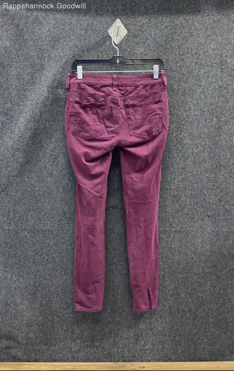 American Eagle Women’s Purple Jegging Super Stretch Skinny Pants Sz 6