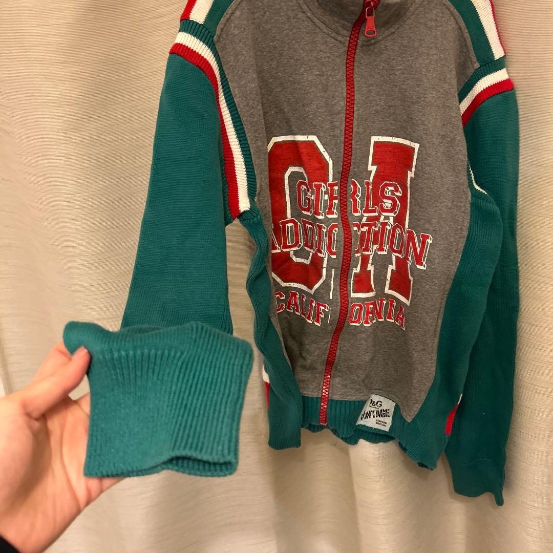 Excellent Condition DOLCE AND GABBANA Zip up Hoodie Top Gray Green from Japan