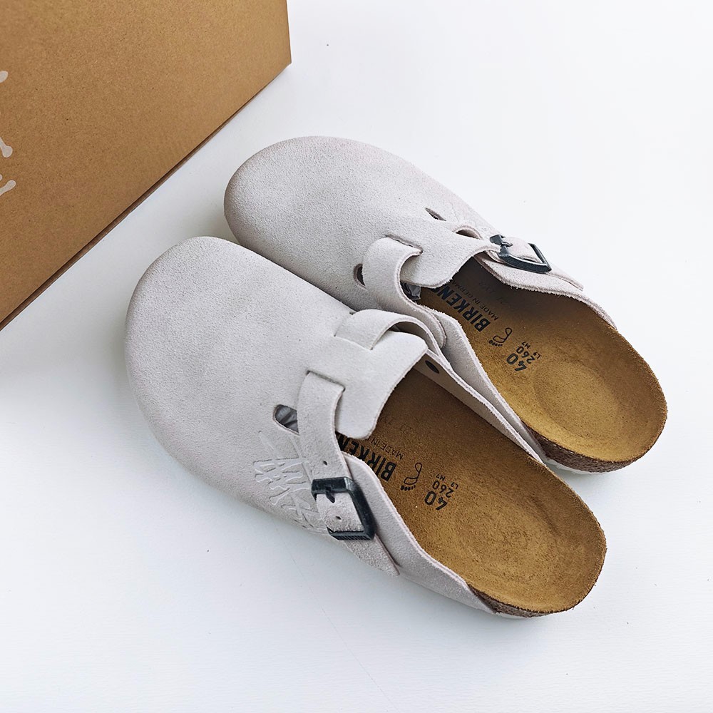 Birkenstock Boston x Stussy Bone Clog Wide Women’s Shoes EU37-45 With Box