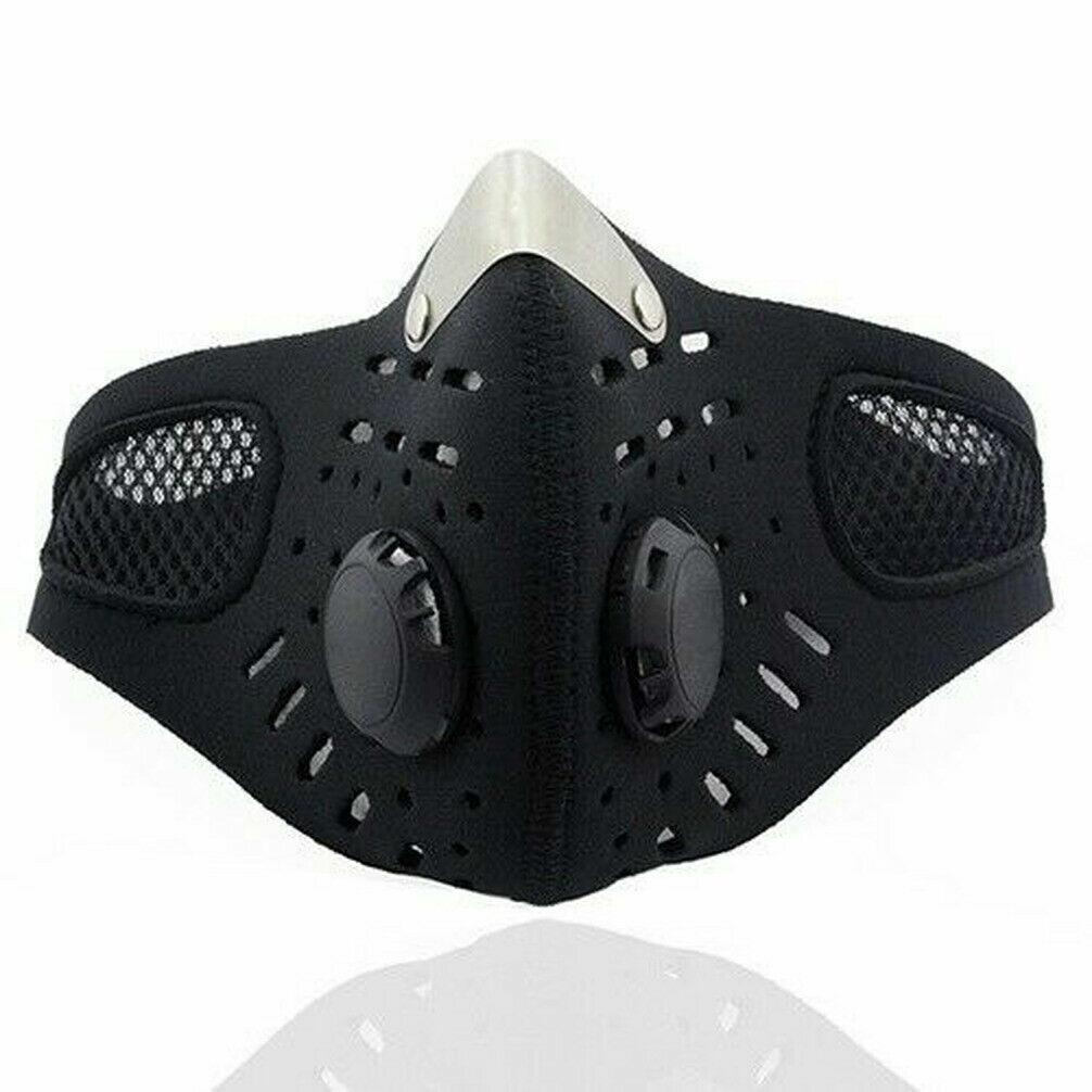 Outdoor Anti Haze Breathable Face Mask with Carbon Filters for Mowing Cycling US