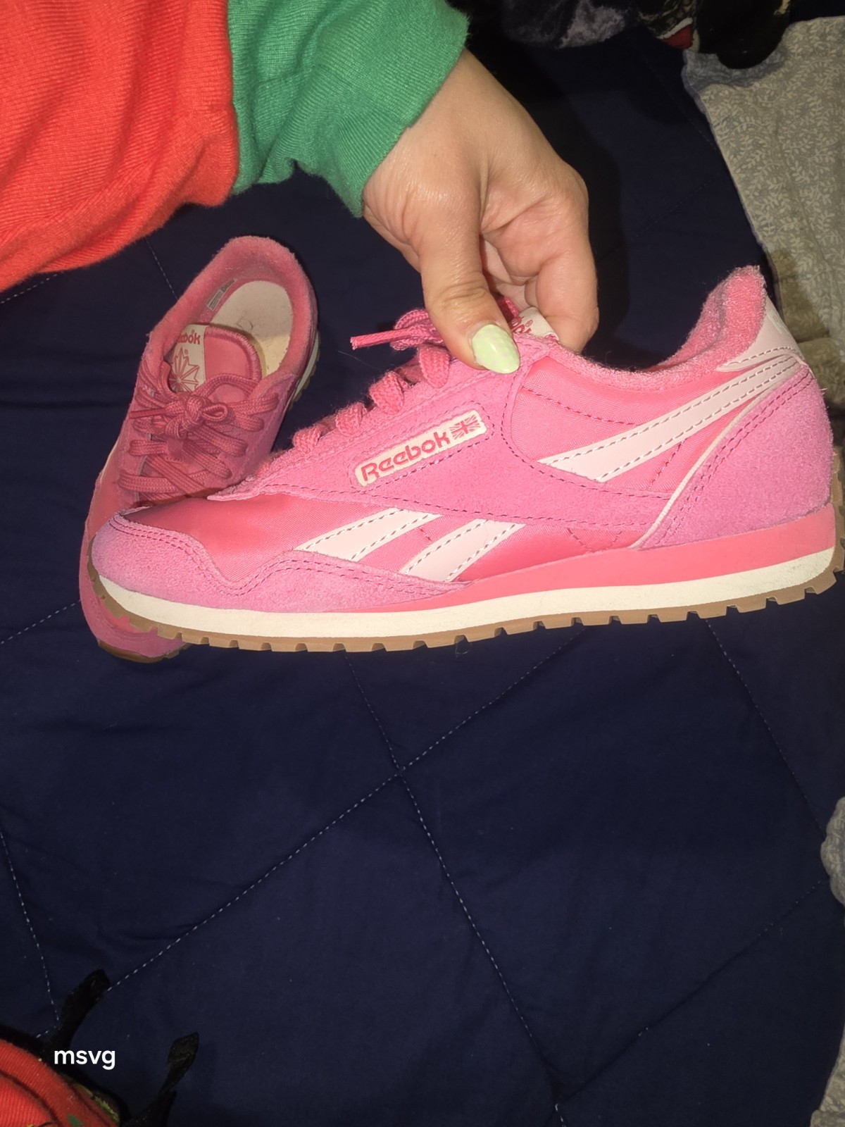 Reebok Pink/White Low Top Lace-Up Athletic Sneaker Men Casual Activewear