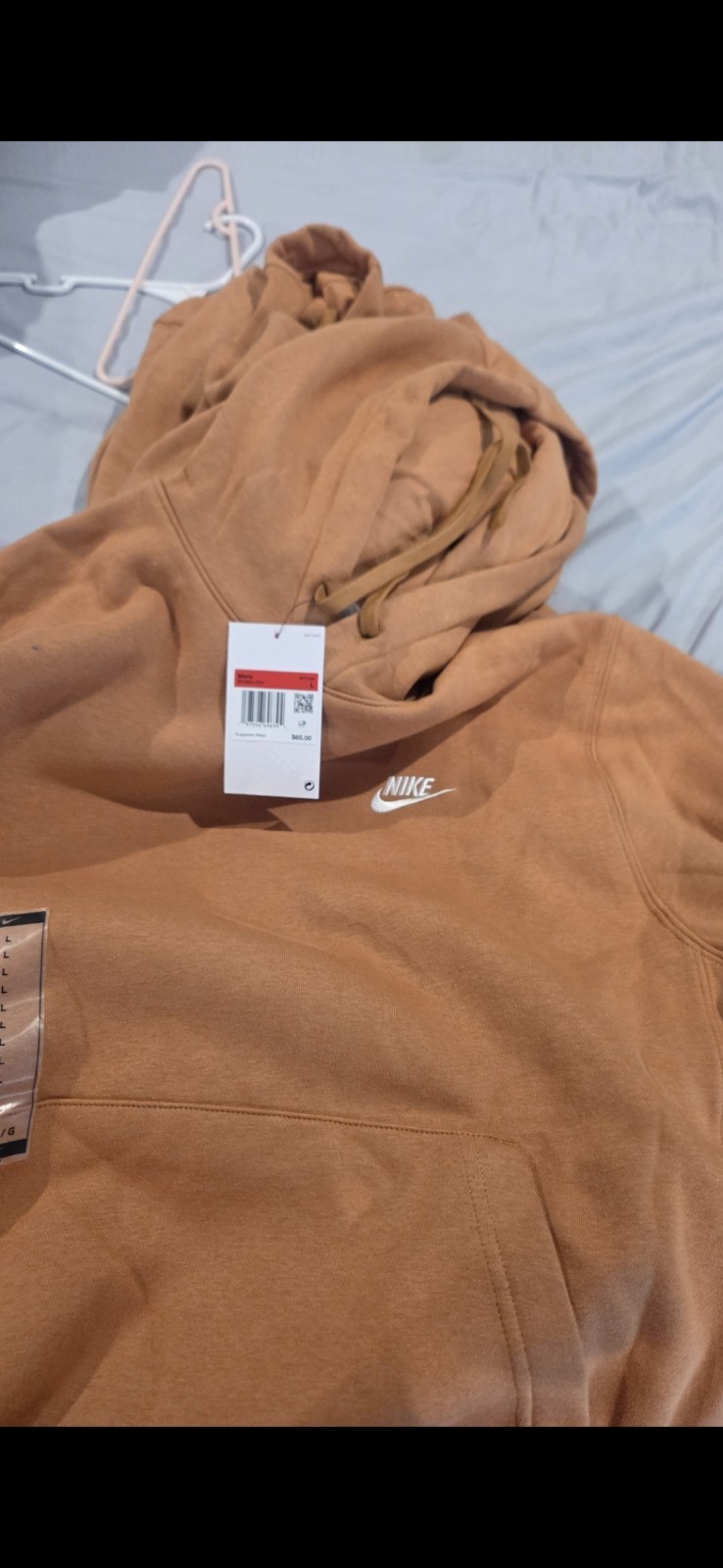 NEW Nike Sportswear Club Fleece Pullover Hoodie Mens Large Rust
