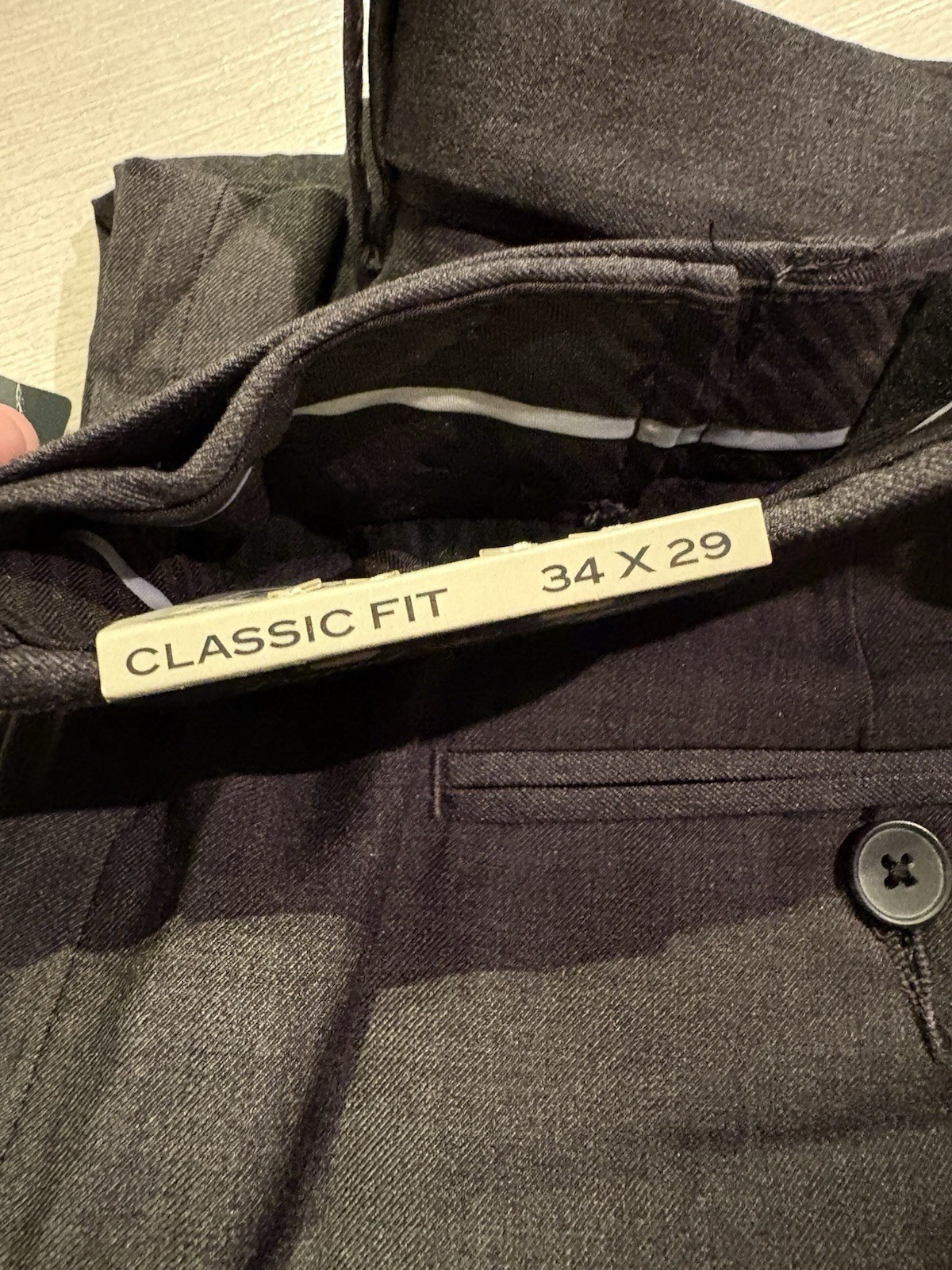 David Taylor Men’s Classic Fit Flat Front 34 x 29