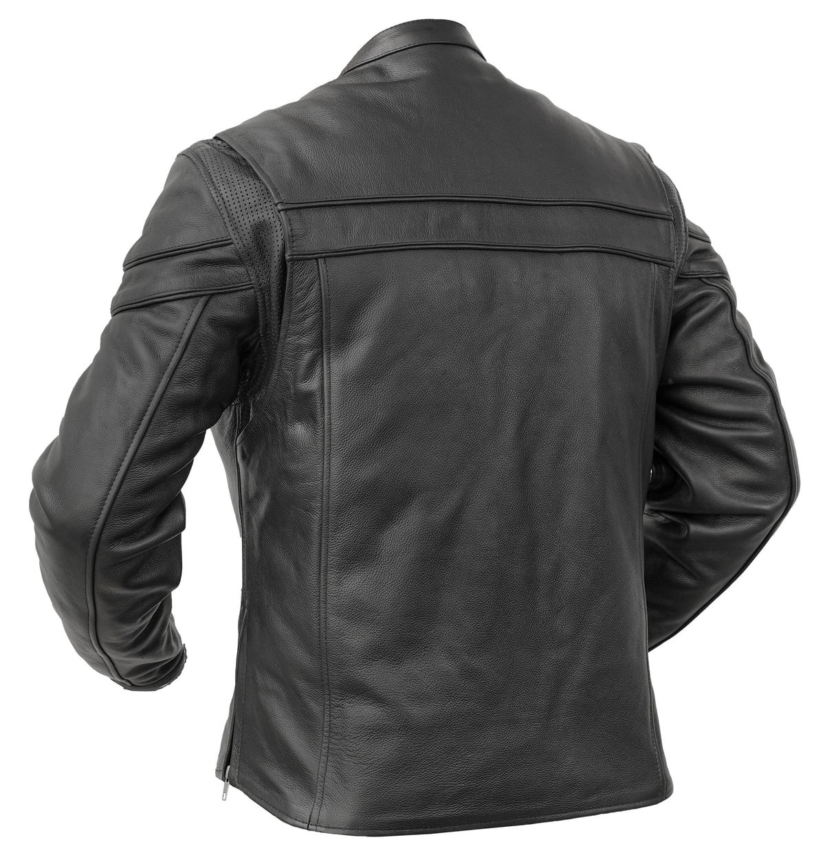 Men Real Leather Jacket Brando Motorcycle Perfecto Black Marlon Biker Jacket