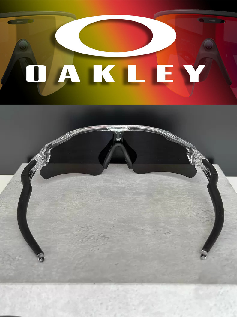 Oakley Radar Ev Path Sport Sunglasses OO9208 Clear Frame Blue Lenses