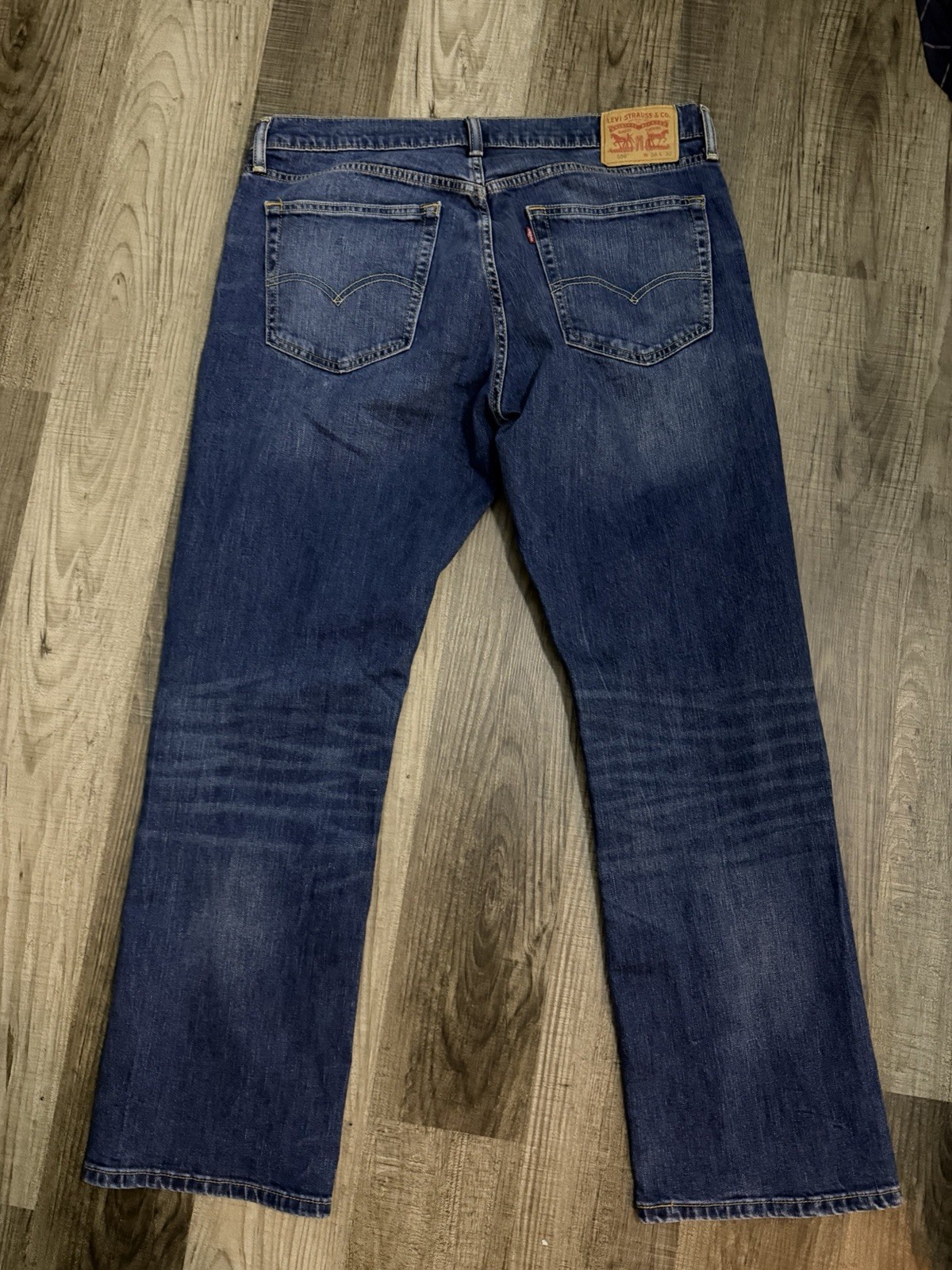 Levi’s 559 Straight Jeans Men Blue Dark Wash Denim Cotton Stretch