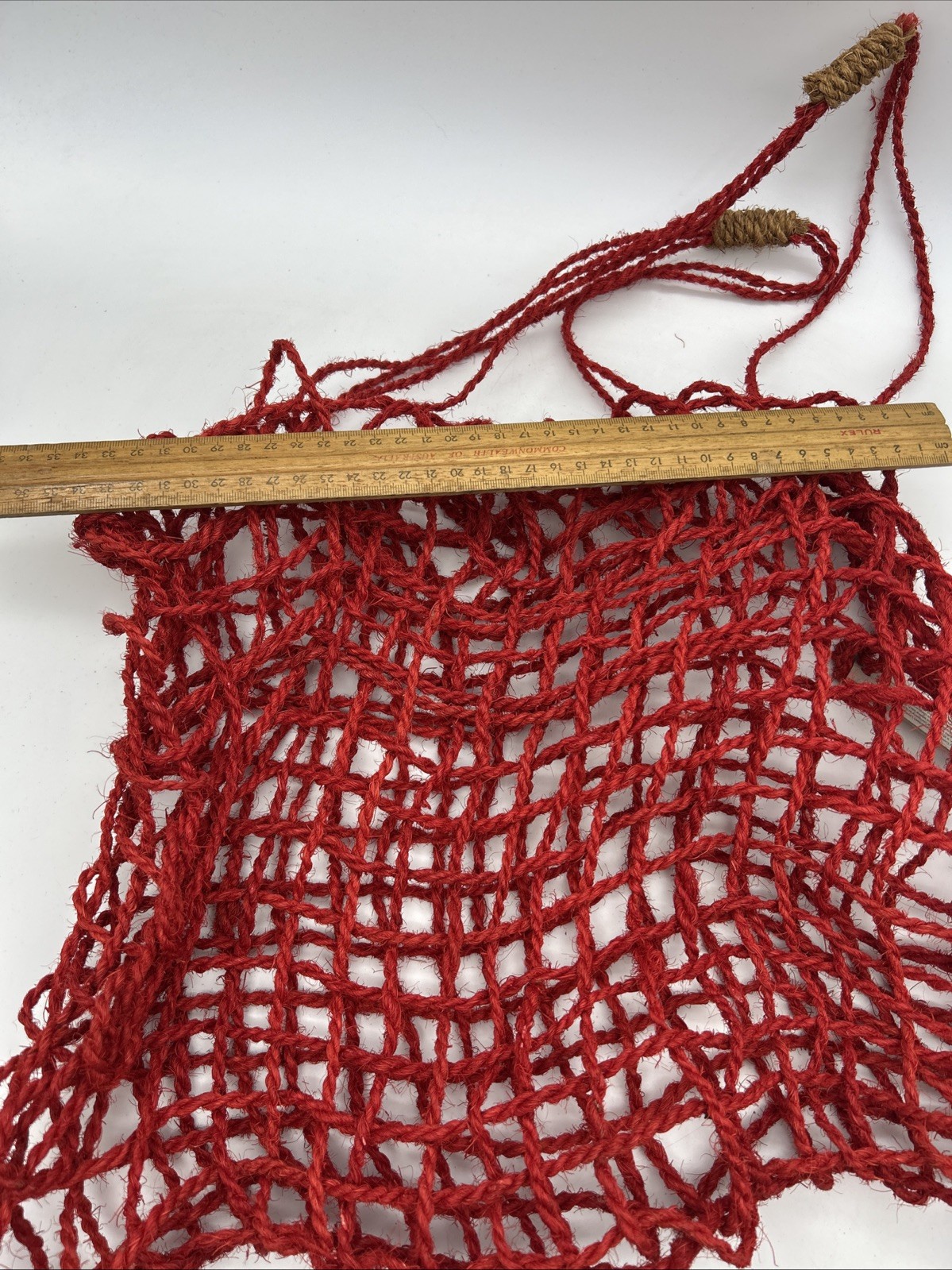 HandMade String Bag Sri Lanka Coconut Fibre Red Hand Woven Betel Koththu