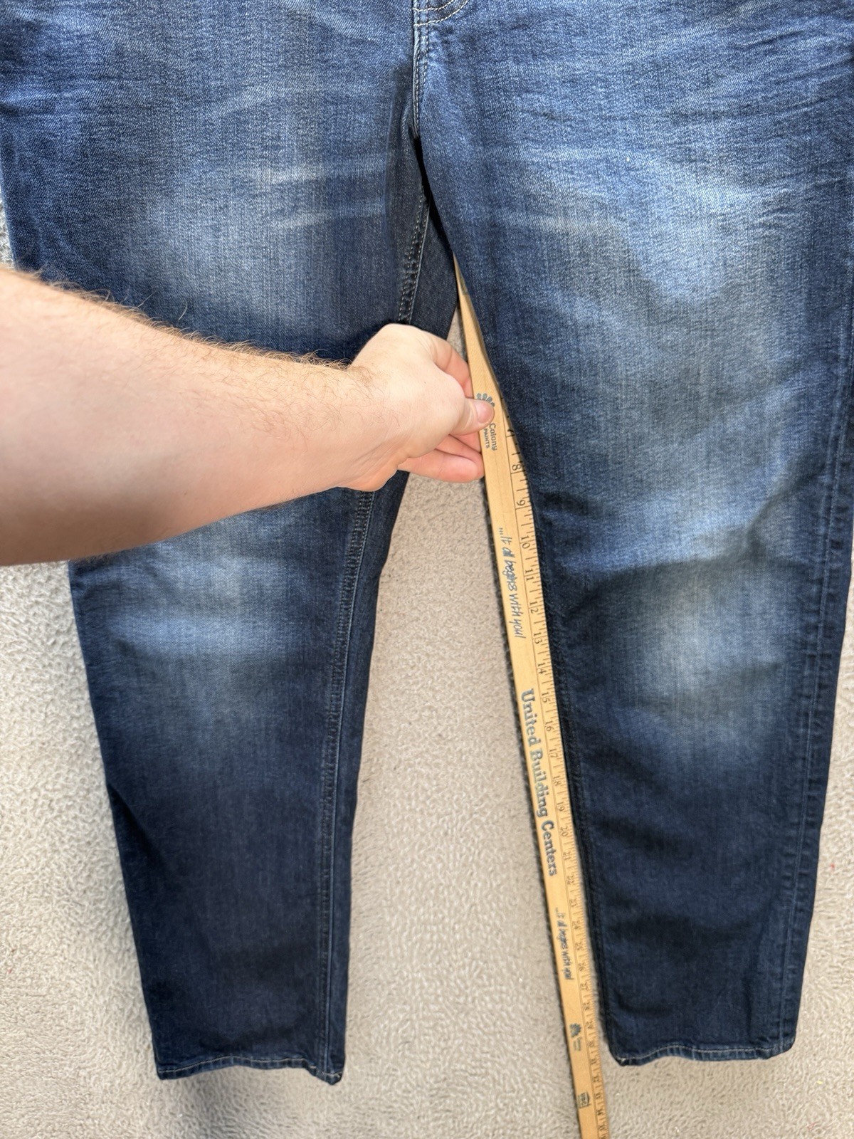 Silver Jeans Mens 31×32 Blue Denim Eddie Relaxed Distressed Rockabilly Biker