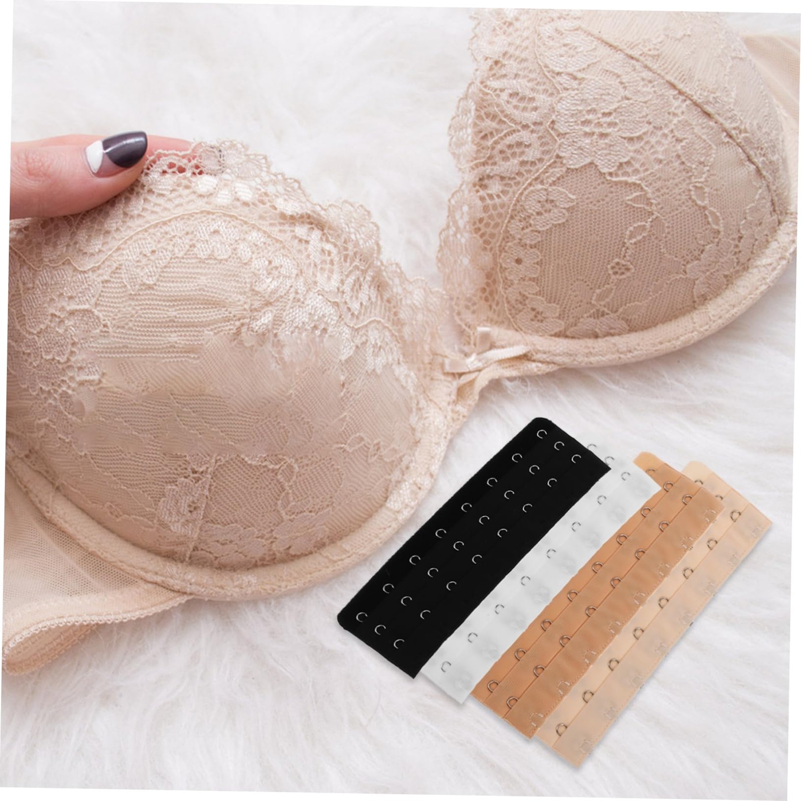 Elastic Bra Band Extender Bra Hook Extension Set 8 Hooks for Adjustable Corset