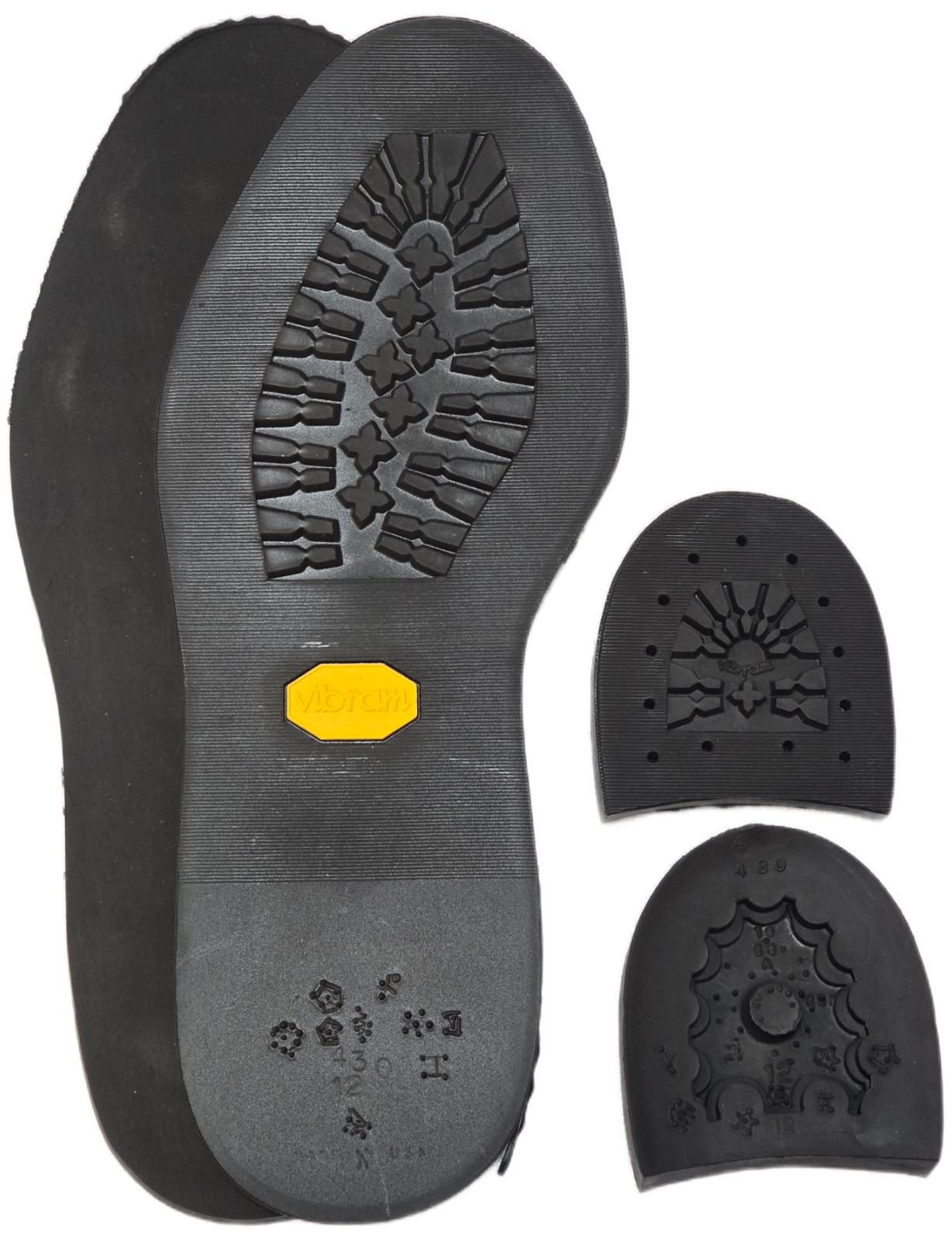 VIBRAM #430 OIL RESISTING SOLE & HEEL BLACK (1 Pair) Shoe Repair Boot Repair