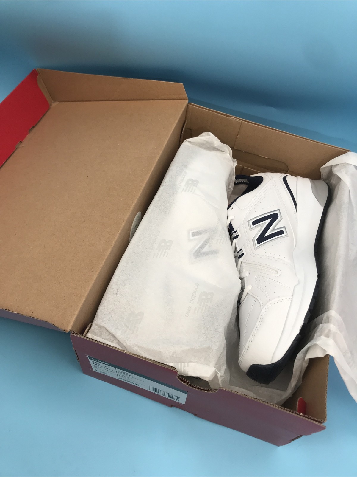 New Balance 608 White Navy Mens Casual Comfort Training Sneaker Shoes Size 10.5