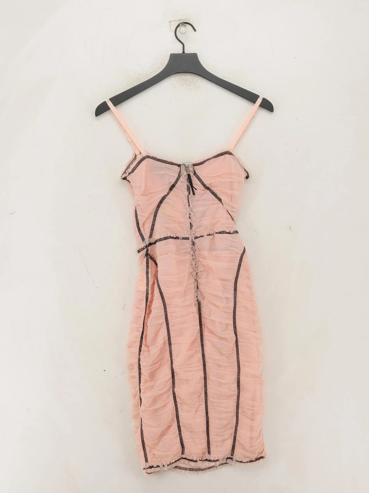 D&G Dolce & Gabbana Pink mesh layered pink dress IT 40 UK 6 US 2 XS