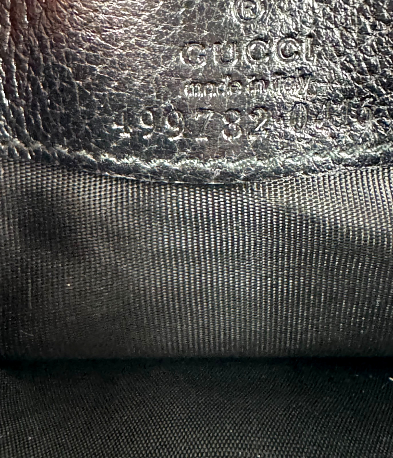 Gucci New Auth Black Leather Mini GG Marmont Crystal Wallet Chain Bag Dust Bag