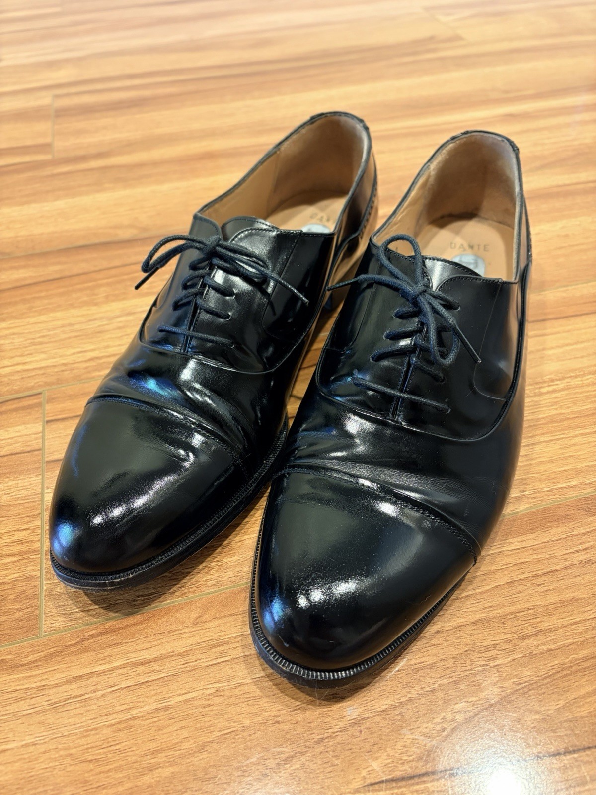 Bally “Dante” Black Cap-Toe Oxford Dress Shoes – Made in Italy – Size 10B