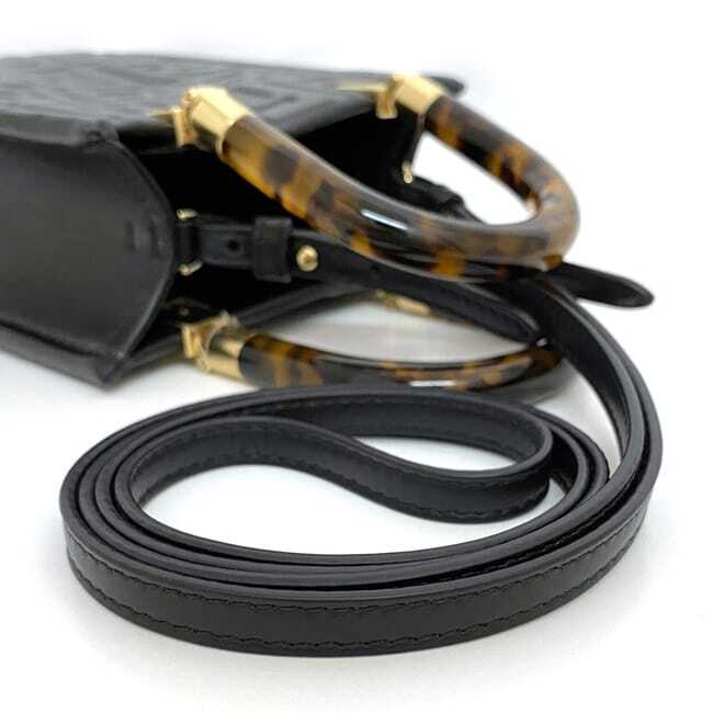 Fendi 2way bag sunshine mini f-21250 black tortoiseshell style 8BS051 unused