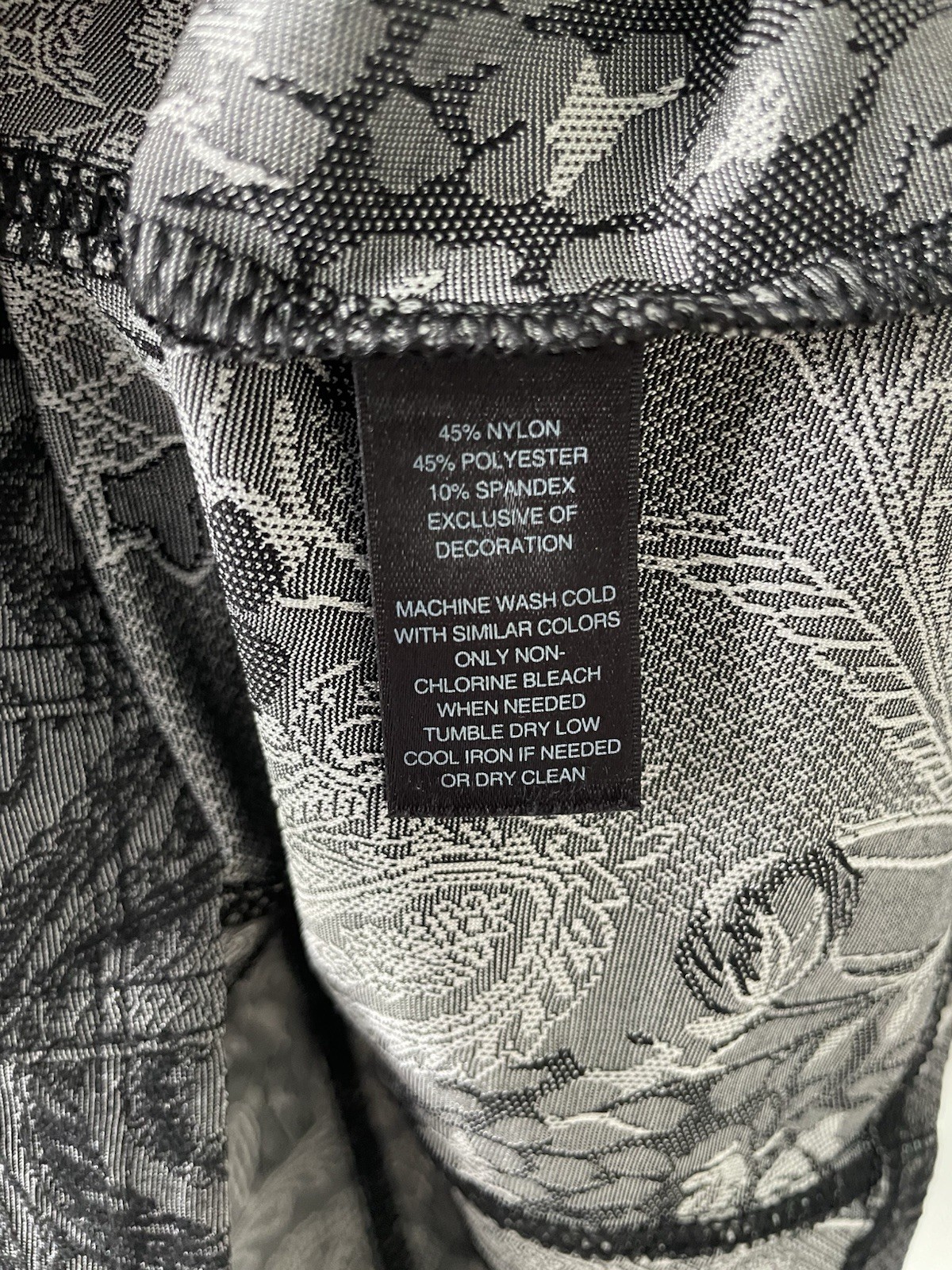 White House Black Market WHBM Black And Gray Paisley Corset Tank Top XXS