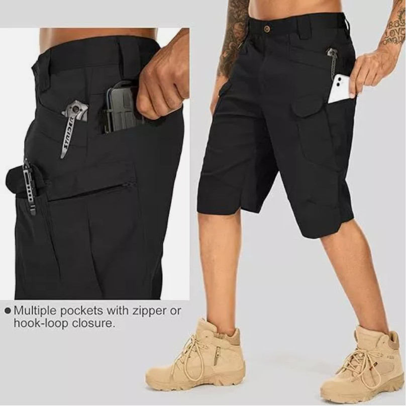 Mens Summer Tactical Shorts Cargo Outdoor Waterproof Hiking Fishing Track Shorts