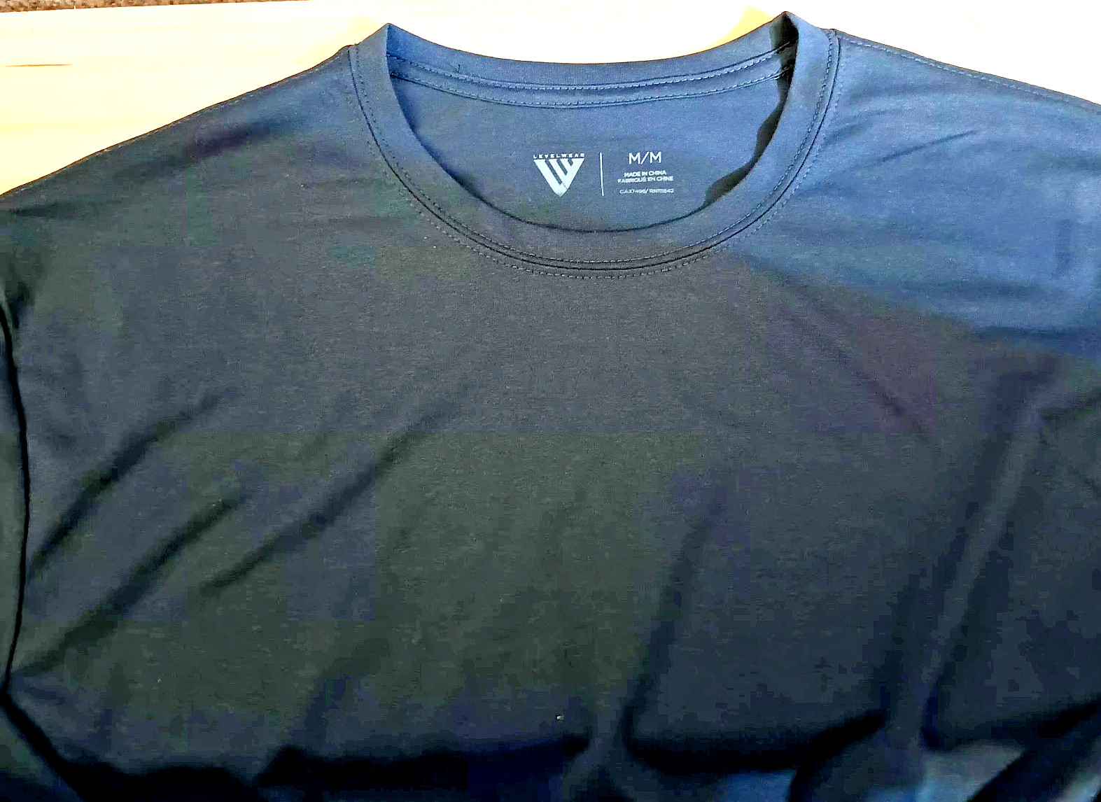 Levelwear Anthem Long Sleeve Tee, Charcoal Medium, Moisture Wicking Undershirt