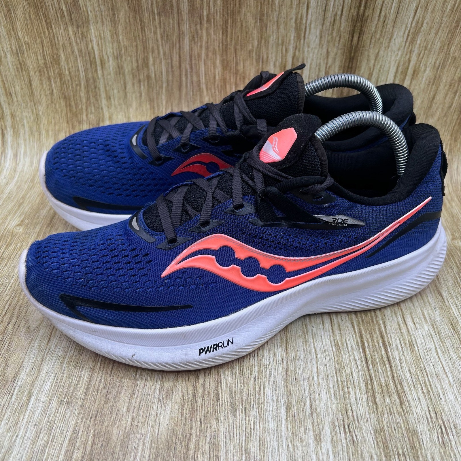 Saucony Ride 15 Men’s Size 9 Blue White Running Shoes Sneakers S20729-16