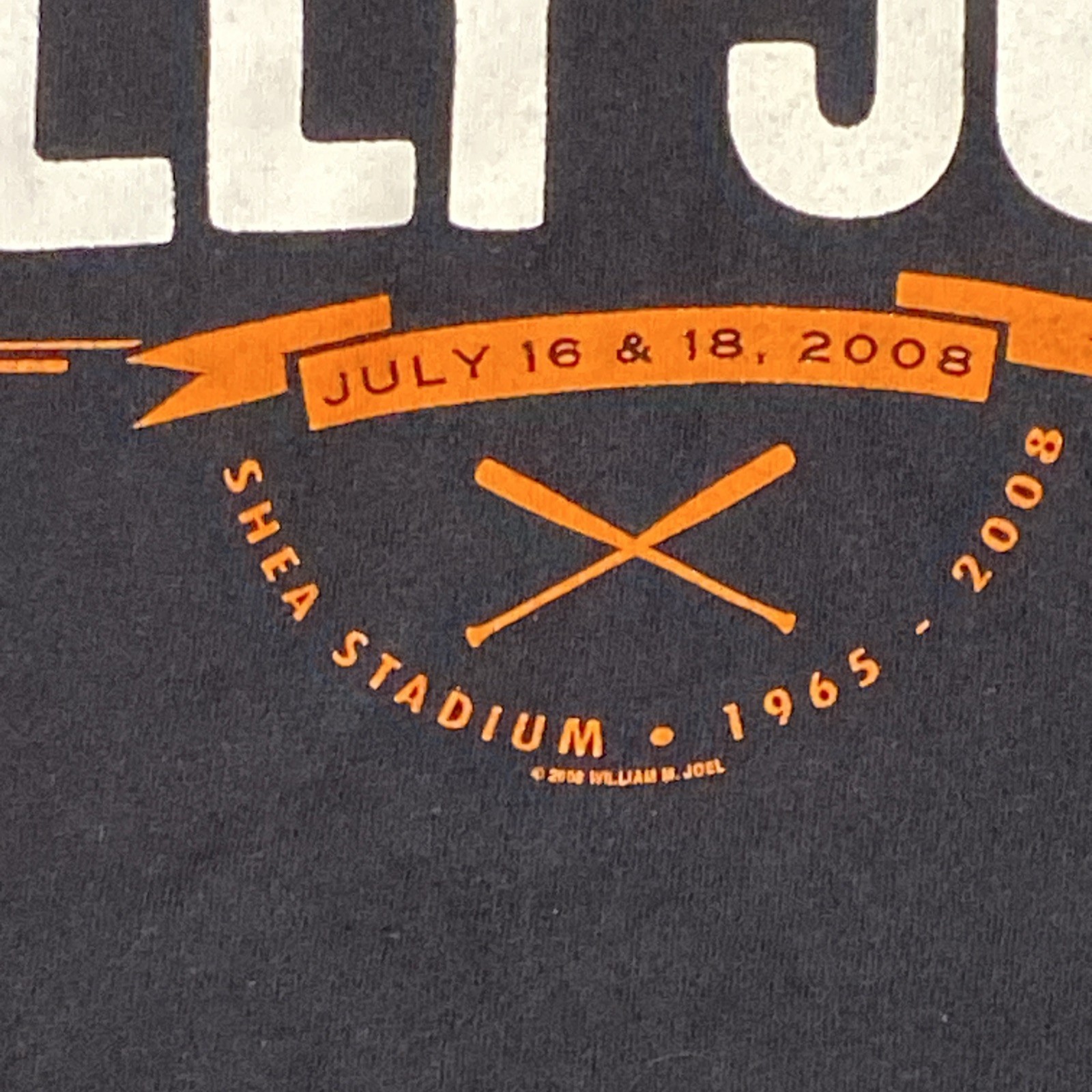 Vintage – Billy Joel – The Last Play At Shea Stadium – T Shirt – NY Mets – Large