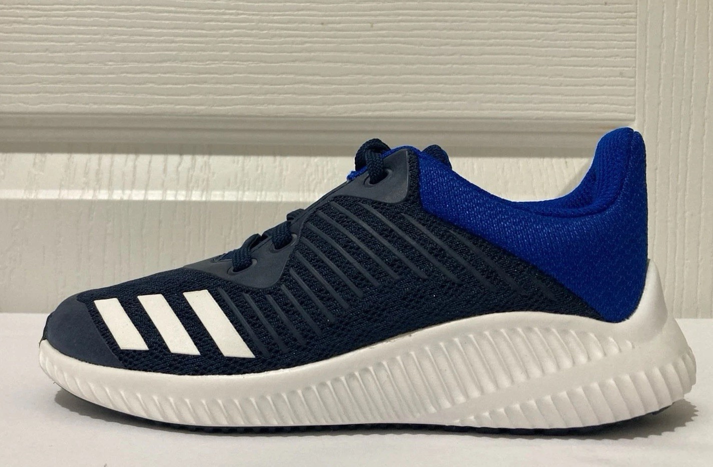 adidas Cloudfoam Kids 11.5K Navy/Royal/White Low Lace Up CP9988 NWOB Measured