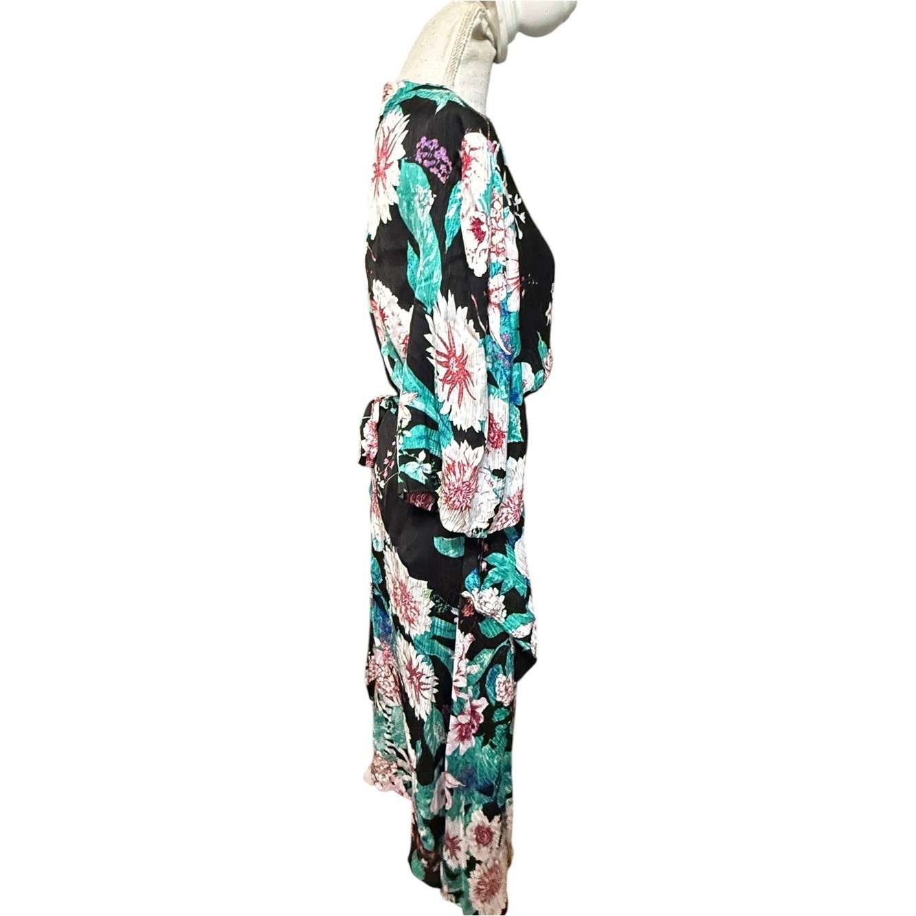 Diane von furstenburg DVF Audrina wrap dress in lilac black size XL