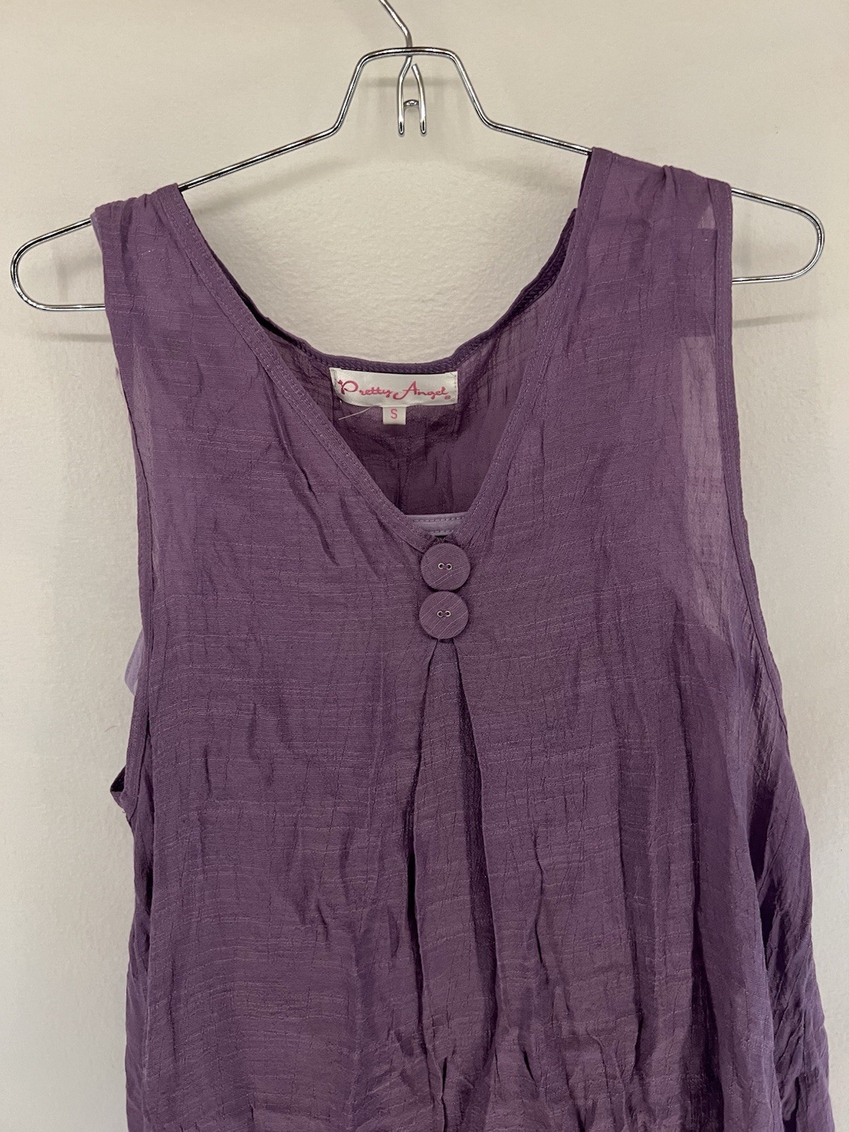 Pretty Angel Tunic 2 Piece Dress Ruffle Hem Boho Fairycore Lagenlook Size S
