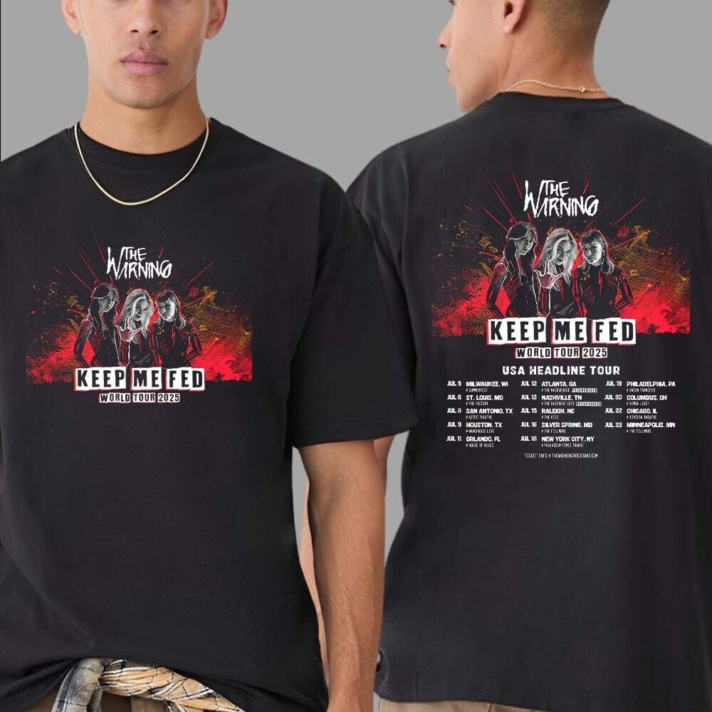 The Warning Band Keep Me Fed World Tour 2025 T-Shirt S to 5X, fan gift
