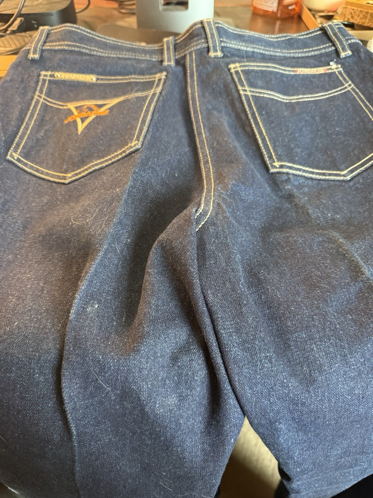 Vintage 80’s Jordache Blue Jeans Length L Hong Kong Raw Hem