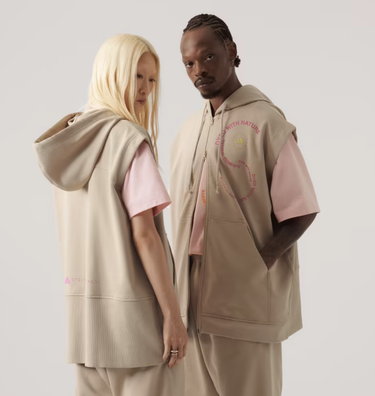 Adidas by Stella McCartney Magic Beige Gender Neutral Sleeveless Hoodie Vest 2XS