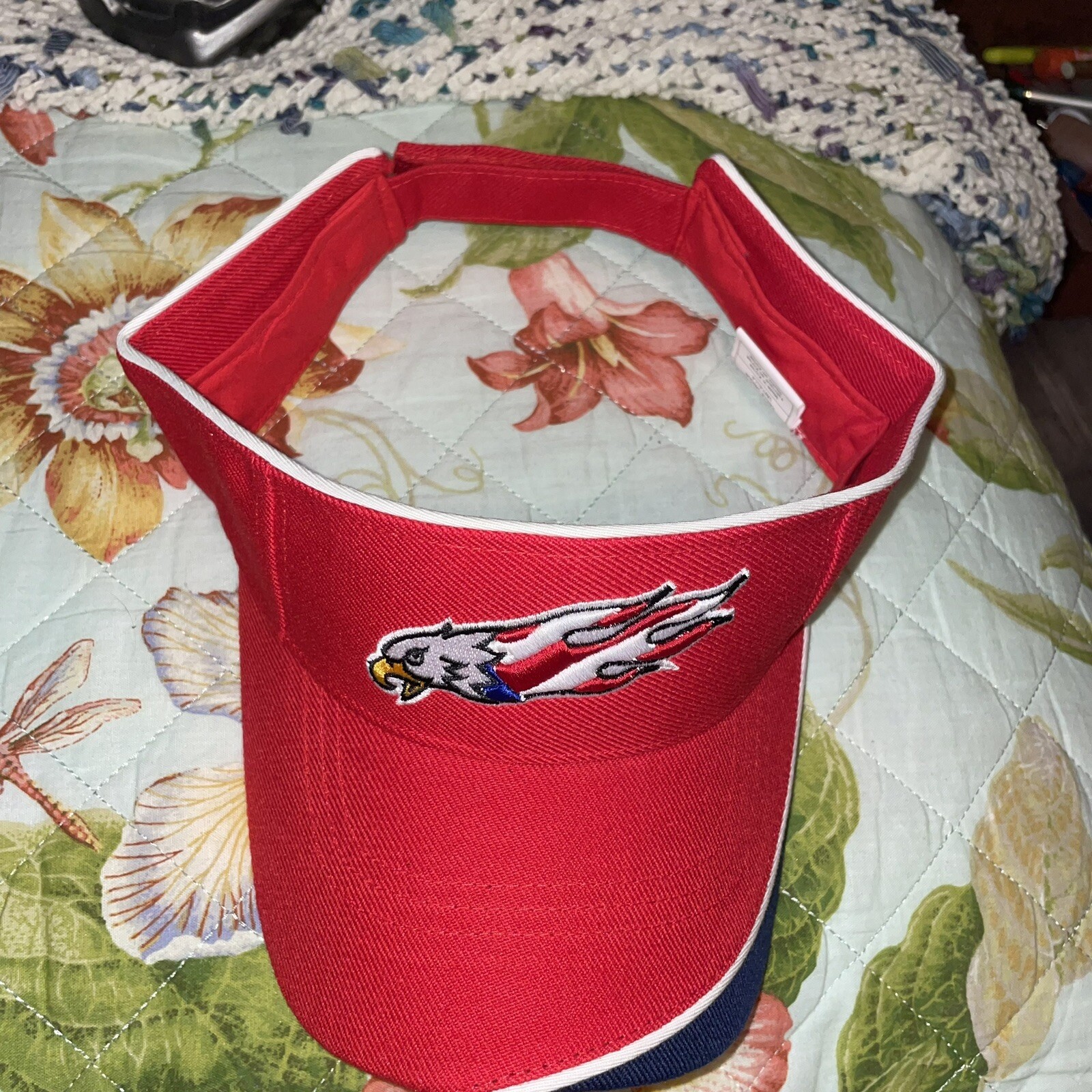 Visor USA Fourth Of July America Patriotic Acrylic Wool Red one Size Unisex