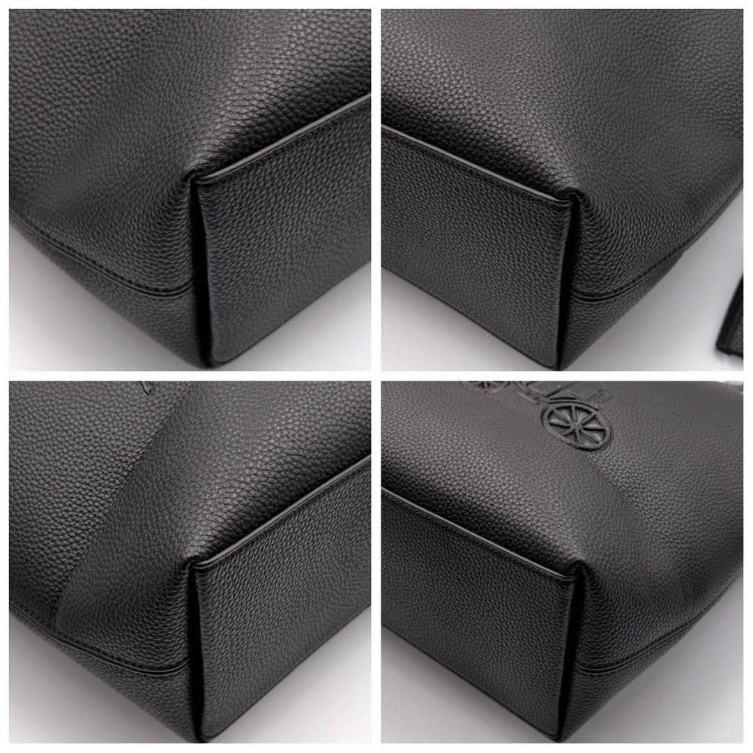 Coach Andy tote bag embossed carriage logo leather black shoulder bag fringe COA
