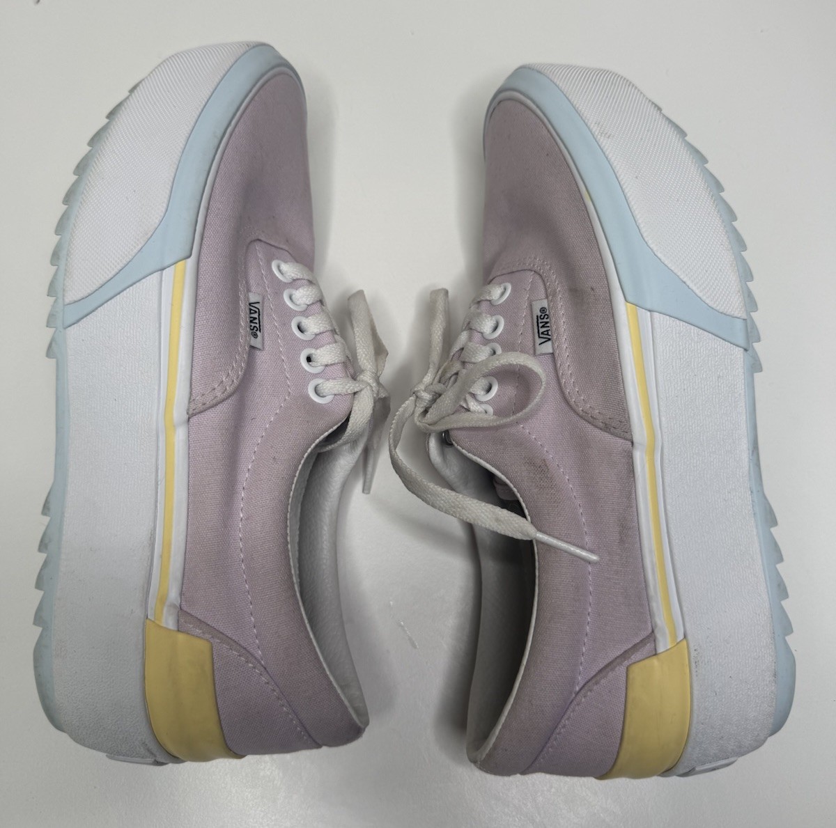 Vans Era Stacked Sneakers Womens 8 Pastel Pink Canvas Platform VN0A4BTO24D Skate