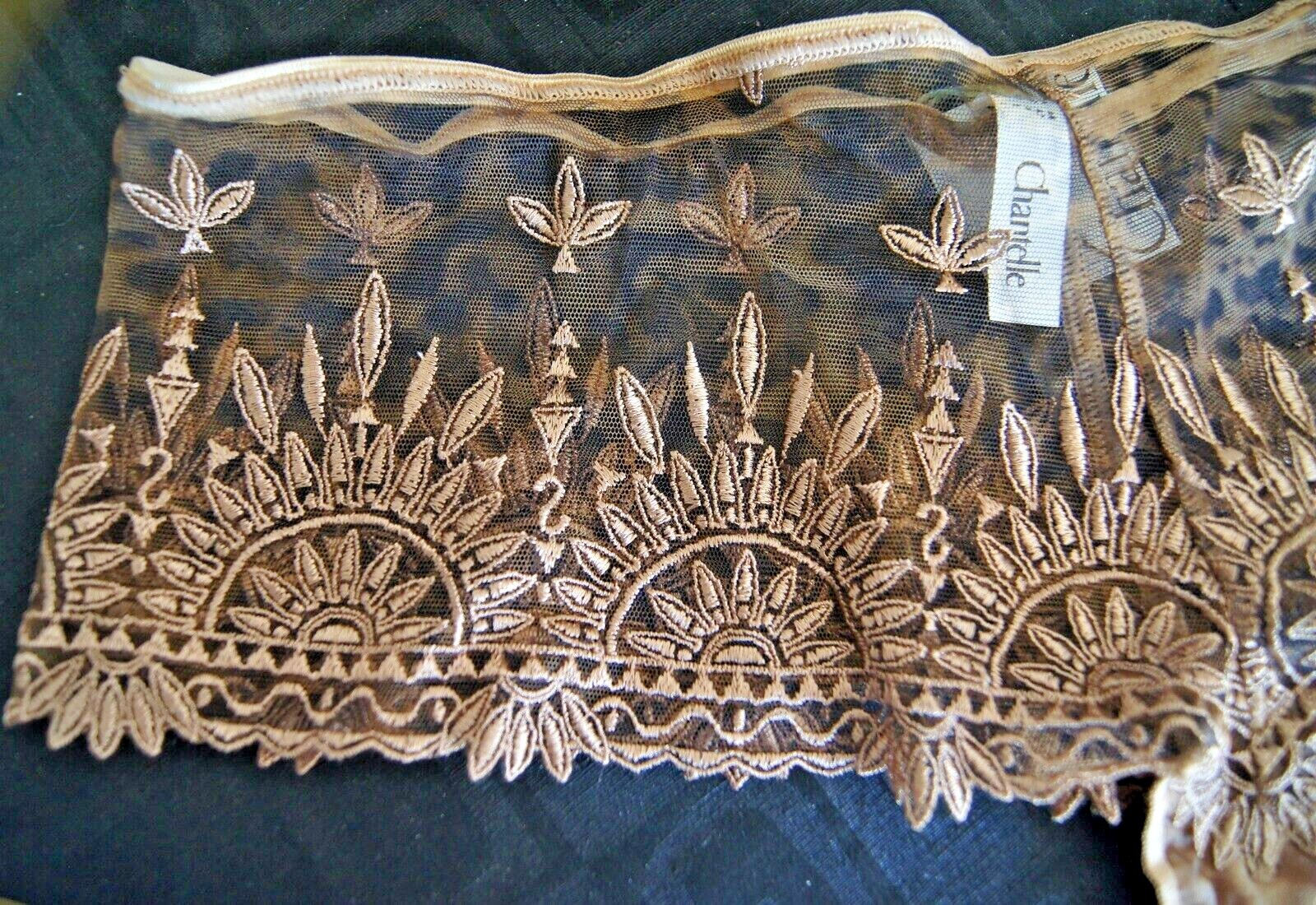 Chantelle Gold “Wild Africa” Embroidered Sheer Deep Shorts Style 3694/MP