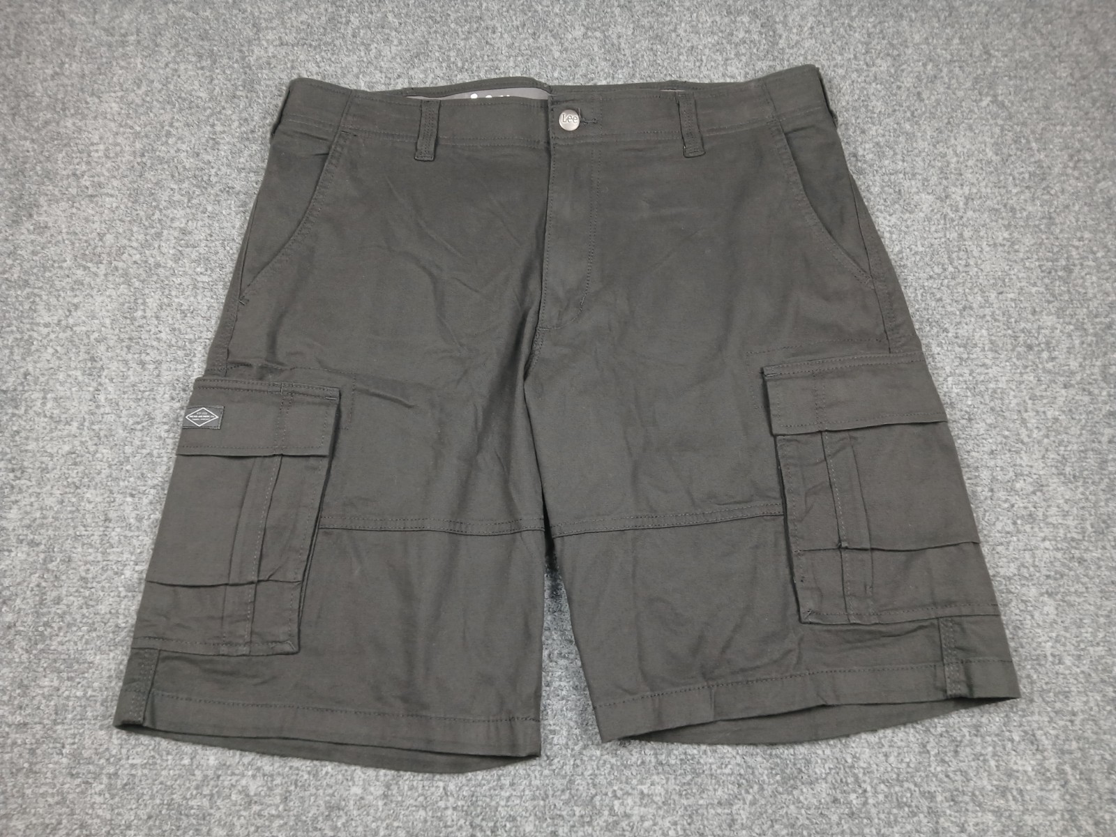 Lee Extreme Motion Black Cargo Shorts Mens Size 38 Waist Stretch